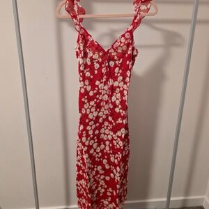 Réalisation Par The Gemma Silk Dress in Cherry Bomb Size X-Small